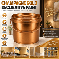 Peinture à effet feuille d'or liquide, revêtement métallique à base d'eau pour la décoration intérieure