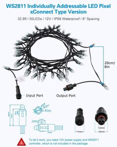 LED Pixel Intelligent DC12V WS2811 Bullet IP68 avec Câble Noir 18AWG et Connecteurs Ray Wu/Paul Zhang/Xconnect/DIY - Product Image 4