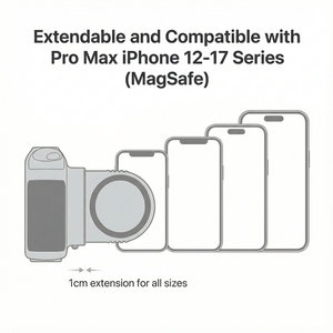 Support de téléphone robuste GP06 avec poignée ergonomique et <span class=keywords><strong>anneau</strong></span> d'alignement magnétique pour diffusion en direct - Product Image 4