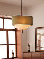 Lampe suspendue LED élégante à plusieurs niveaux en tissu fait main par un designer, télécommande vocale sans fil pour hôtel, café, style moderne