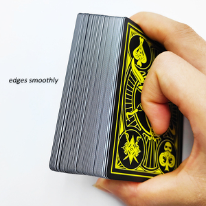 Cartes à Jouer Personnalisées Bords Lisses Bonne Flexibilité Jeu de Cartes de Poker Design Noir et Or de Luxe Fabricant Professionnel Chine - Product Image 3