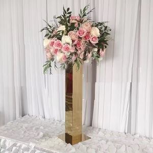 Gold Silver Metal Table Centerpiece <strong>Flower</strong> Stand Wedding Decoration Table Centerpieces Tall Metal <strong>Flower</strong> Stand <strong>Vase</strong> - Product Image 3
