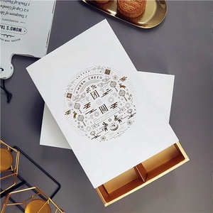 Customized A4 Size Drawer Paper Boxes Cardboard Material UV Logo Hot Stamping 4/6 Pieces Packaging Mooncake <strong>Biscuits</strong> Donuts <strong>Gift</strong> - Product Image 4