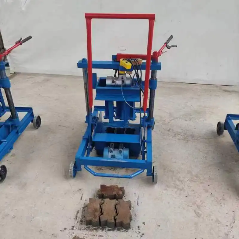 Mão imprensa 2 blocos diesel móvel tijolo que faz a máquina xinda oco sólido cimento concreto à venda