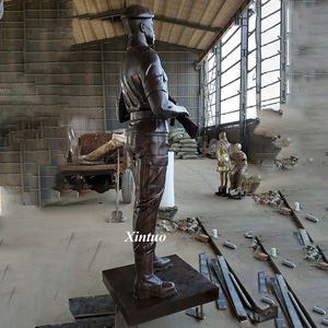 Statues de soldats allemands grandeur nature en bronze en laiton sur mesure <span class=keywords><strong>Sculpture</strong></span> pour jardin - Product Image 4