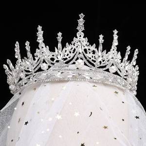 Tiara <span class=keywords><strong>de</strong></span> Princesa con Cristales y Diamantes <span class=keywords><strong>de</strong></span> Imitación Dorados, Corona para Novia, Quinceañera, Boda, Fiesta <span class=keywords><strong>de</strong></span> Graduación, Cumpleaños, Accesorio para el Cabello - Product Image 2