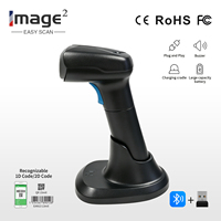 Lector de Códigos de Barras 1D 2D, USB, Inalámbrico 2.4G, Escáner de Códigos QR Portátil, Decodificación de Imágenes CMOS, Tamaño A4, en Stock