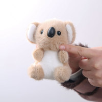 HECION Peluche Koala Assis, Pendentif Porte-clés, Jouet en Peluche pour Machine à Pinces, Breloque de Sac, Adorable Mini Peluche Kangourou Arboricole