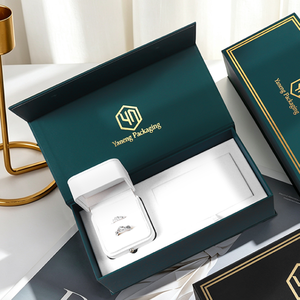 Caja de Joyería de Cartón Ecológica con Tapa Magnética y Logotipo Personalizado del Proveedor, Caja para Anillos, para Almacenamiento y Embalaje de Regalos, Venta al Por Mayor - Product Image 4