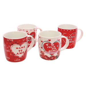Tasse à café en porcelaine avec impression de lettres espagnoles et anglaises, en céramique, décalcomanie, avec parfum, montre pour cadeau d'anniversaire, pour mères - Product Image 3