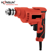 Perceuse électrique compacte KONSUN 300W, mandrin sans clé 10 mm, vitesse variable, perceuse filaire pour le bois et le métal, outils électriques professionnels pour le bricolage