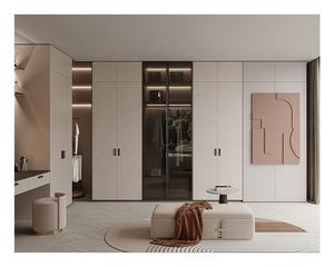 خزانة ملابس حديثة بستة أبواب من الخشب الرقائقي المكسو بالقشرة للبيع - Product Image 6