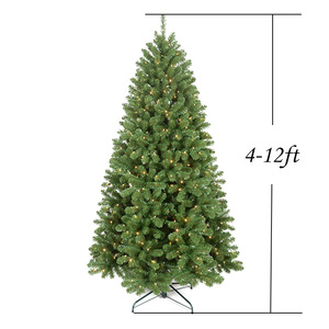Árbol de Navidad de PVC LONGSTAR de 4-12 pies, Verde, Preiluminado, Decoración para el Hogar y Festividades, Árbol de Pino Exuberante, Decoración Interior para Festivales, Luces Cálidas - Product Image 2