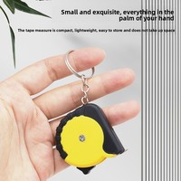 X926-1 Promotion : Mini mètre à ruban en acier personnalisé, porte-clés portable 1m, cadeau publicitaire imprimé UV avec logo personnalisé