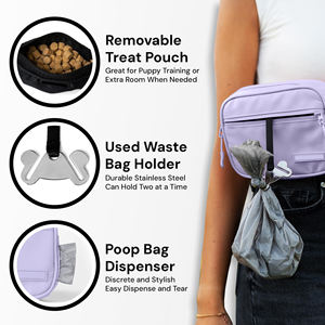 Sac banane unisexe ODM élégant avec logo personnalisé, fermeture éclair Oxford, pochette pour friandises d'entraînement pour chien, sac bandoulière pour promenade canin, sac pour sacs à déjections canines - Product Image 3