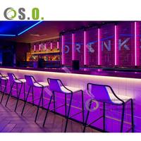 Boîte de nuit moderne Événement Fête Pub Saloon 16rgb Couleur Ronde Led Meubles Table Bar Comptoir