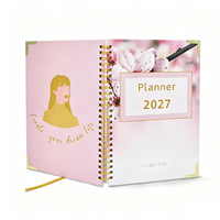 Impression de planificateur personnalisé à couverture rigide, reliure à double spirale, organiseur quotidien, carnet de notes, planificateur hebdomadaire