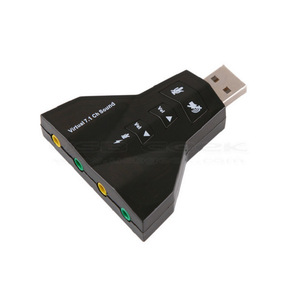 Carte son USB 7.1 canaux, mini adaptateur audio avec doubles prises casque et - Product Image 3
