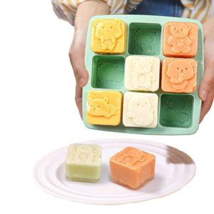 Children's Food Storage <b>Container</b> <b>with</b> <b>Lid</b> 9 Cavity Food Grade Silicone Ice Cube Tray Easy to Clean <b>Freezer</b> Safe Ice Cream Tools - Product Image 1