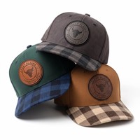 Cappellino da Baseball di Alta Qualità con Visiera a Contrasto a Quadri, Fornitura Transfrontaliera, Piccoli Lotti, Consegna Rapida, Logo Personalizzabile Disponibile
