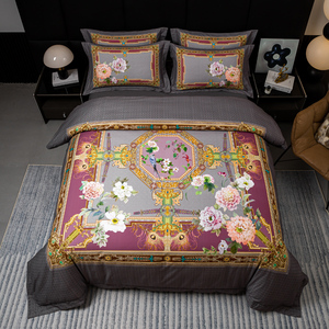 Ensemble de literie au design de luxe 100% coton 600tc brossé <span class=keywords><strong>4</strong></span> 6 pièces Double Queen King Super King Size avec fermeture éclair cachée <span class=keywords><strong>1</strong></span> drap plat - Product Image 5