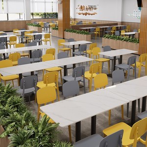 Juego de Sillas y Mesa de Comedor de PVC, Diseño Moderno y Simple, Mesa Cuadrada Multifuncional para Tienda de Té con Leche, Comedor Escolar, Restaurante - Product Image 1