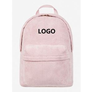 Custom <b>Small</b> Corduroy <b>Backpack</b> for Women Corduroy Vintage <b>Backpack</b> Fashion Casual College Student <b>Backpack</b> - Product Image 1