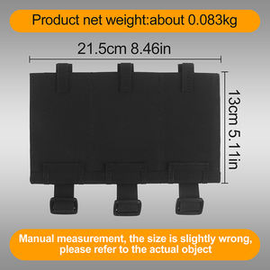 Panneau de poche triple flexible MOLLE multifonction compatible avec les objets de taille similaire à 5,56 mm ou autres - Product Image 2