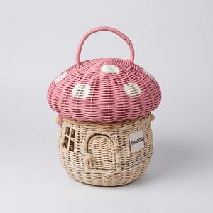 New trend rattan mushroom storage basket make in Vietnam with wholesale price for kid make in Vietnam with wholesale price - Product Image 1
