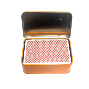 Caja de Almacenamiento Metálica Rectangular Naranja, Envase de Hojalata Personalizado para Regalos, Caja Misteriosa - Product Image 3