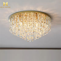 Salon moderne Mini plafonnier en cristal chromé élégant pour hôtel Luminaires encastrés pour salle à manger chambre cuisine