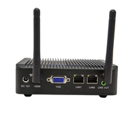 Mini PC embarqué, mini ordinateur de poche, alliage d'aluminium sans ventilateur, J1800/J1900 double LAN double COM