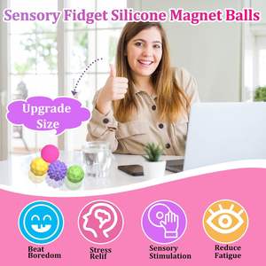 Juguetes Magnéticos de Silicona para Adultos y Adolescentes, 4 Piezas, Alivio del Estrés, Juguete Sensorial para Autismo, TDAH, Ansiedad, Texturas Divertidas - Product Image 2