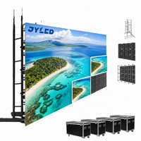 Panneau LED de location HD P3.91 500x500mm, verrouillage rapide en 10 secondes, étanche IP65, résolution 4K, pour salles de bal d'hôtel et cérémonies de remise de prix