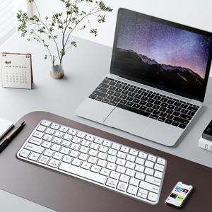 Portable Ergonomic 78-Keys Aluminum Alloy Wireless 2.4Ghz Mini White Bluetooth Keyboard for <b>PC</b> Laptop Desktop <b>Tablet</b> - Product Image 3