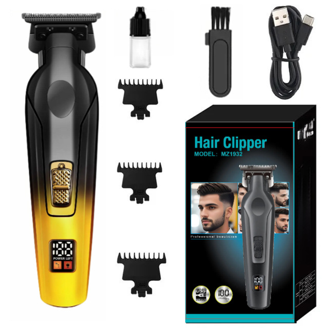 2025 Professional High Endurance Battery Hair Salon Electric Hair Trimmers Waterproof Design Oil Head Carving Dedicated Clippers