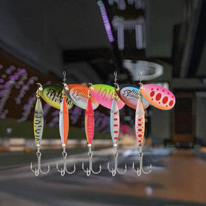 Señuelo de Pesca Giratorio de Hierro y Acero al Carbono de 85 mm y 9 g con Anzuelos para Pesca de Lubina, <span class=keywords><strong>Trucha</strong></span> y Lucio en Ríos - Product Image 5