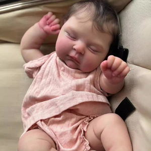 Poupée bébé reborn simulée de <span class=keywords><strong>46</strong></span> <span class=keywords><strong>cm</strong></span> pour les enfants, cadeaux pour filles, accessoires de jeu d'imitation, jouet mignon pour nouveau-né - Product Image 4