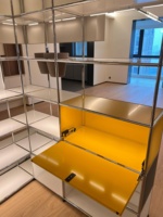 Edelstahl Modulare Möbel Multifunktionaler Platzsparender Aufbewahrungsschrank für Wohnzimmer Schlafzimmer Zuhause Hotel Apartment