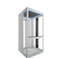 Ascensore Residenziale per Interni Fareo FLA-G180B 180, Profilo in Alluminio Bianco Corallo, Acciaio Inossidabile, per Ville e Uso Domestico