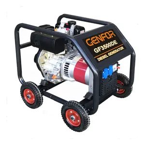 Generator 220V 3KVA Kualitas Tinggi, Generator Diesel Kunci Mulai dengan Sikat AVR