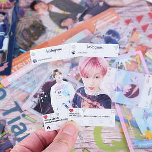 PVC transparente personalizado Kpop Photocard billete transparente Tarot tarjeta película tira hecha de papel de arte para la colección de fans - Product Image 5