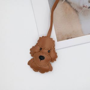Lindo llavero de piel sintética con forma de perro, colgante para bolso, amuleto decorativo, regalo para mujer, adorno de animal, llavero para coche - Product Image 5