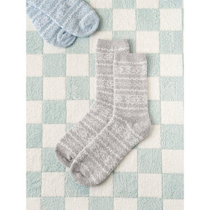 Chaussettes de sommeil Monfoot pour hommes Snowflake Point Chaussettes de sport quotidiennes blanches respirantes Logo imprimé Taille libre Fond d'épaisseur moyenne - Product Image 1