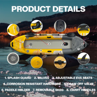 1 personne point de chute pliable canoë bateau eau vive mer kayak gonflable avec accessoires