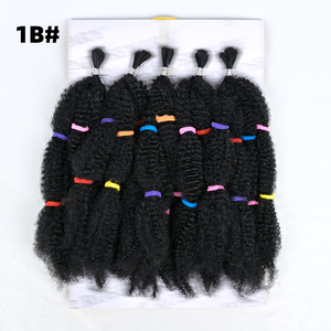 Vente en gros de mèches en vrac Nobles Gold <span class=keywords><strong>Kinky</strong></span> <span class=keywords><strong>Afro</strong></span> <span class=keywords><strong>Kinky</strong></span> de 14 pouces, qualité supérieure, 20 mèches/paquet, pour tresses au crochet - Product Image 3