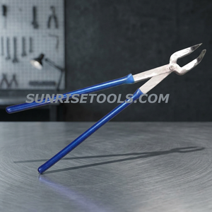 SUNTOOLS/STIPL Pince à griffes de chat avec manche bleu en acier inoxydable, outil de sertissage de bijoux avec pince à creusettes, longueurs 14"16"18"24" pour le bricolage - Product Image 4