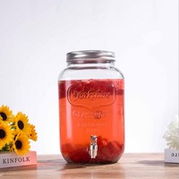 Toples Kaca Jus 5L, Toples Kaca Jus Besar 10L dengan Keran