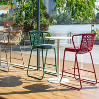 Nouveau moderne corde tabouret de Bar chaise rotin cuisine français Bistro chaises hautes tabouret Restaurant Bar comptoir hauteur tabourets de Bar