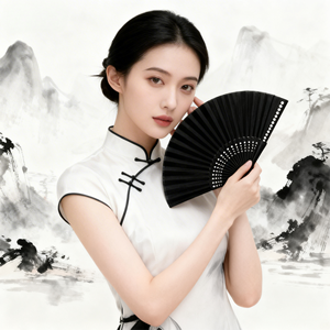 Éventail pliant en bambou de style chinois, imprimé sur mesure, portable, vente en gros d'usine, pour mariage, fête, festival, usage décoratif - Product Image 5